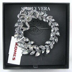 Simply Vera Vera Wang Rhinestone Wreath Brooch